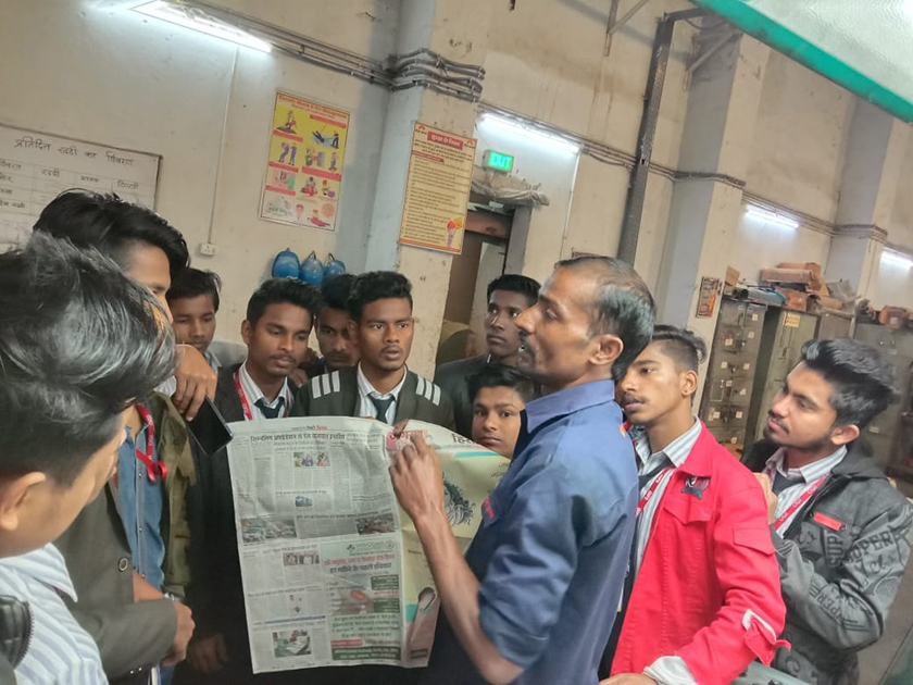 Industrial visit program at Dainik Jagran Press