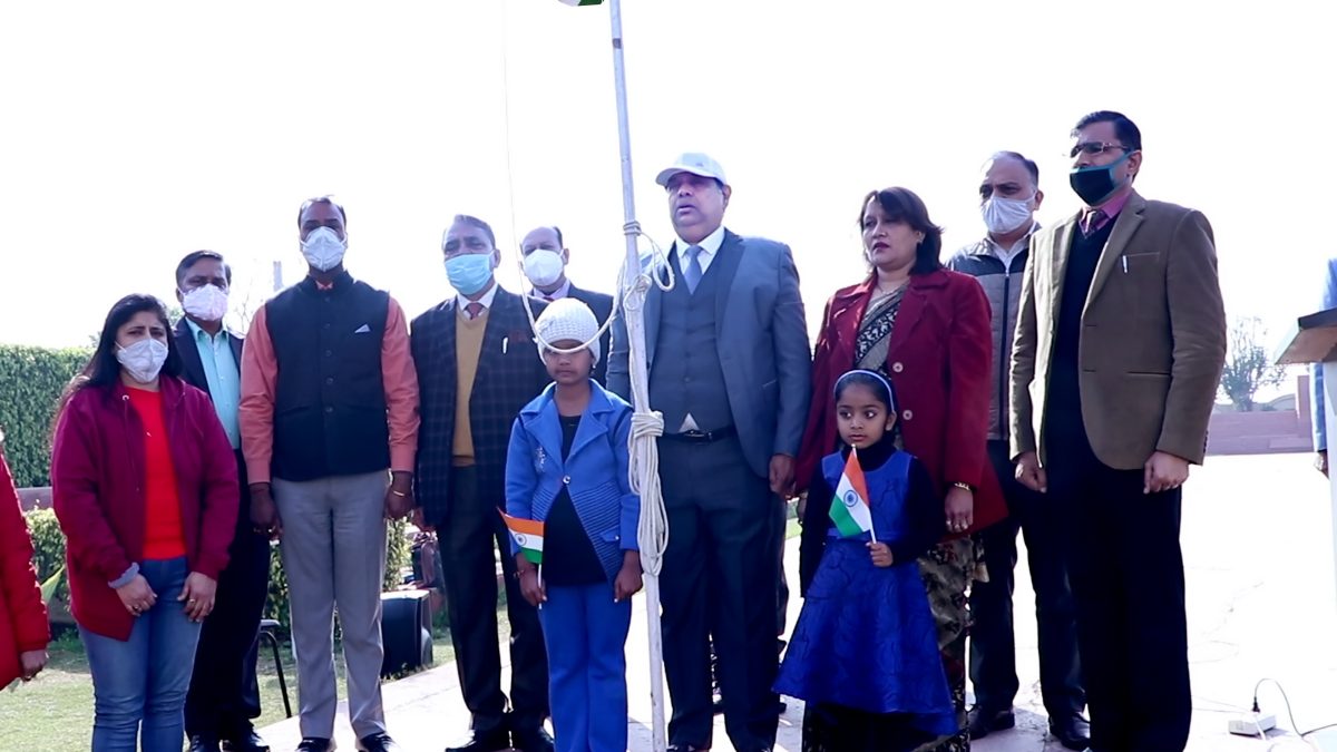 The 72nd Republic Day was celebrated with splendor at Om Sterling Global University