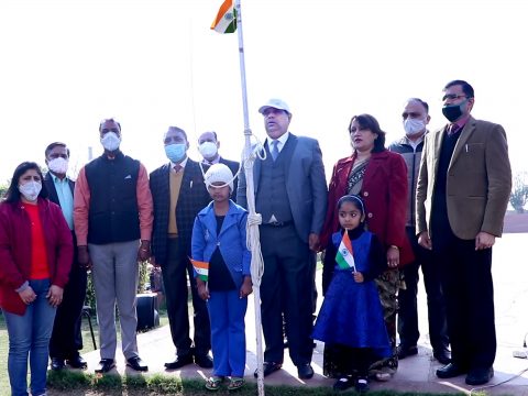 The 72nd Republic Day was celebrated with splendor at Om Sterling Global University