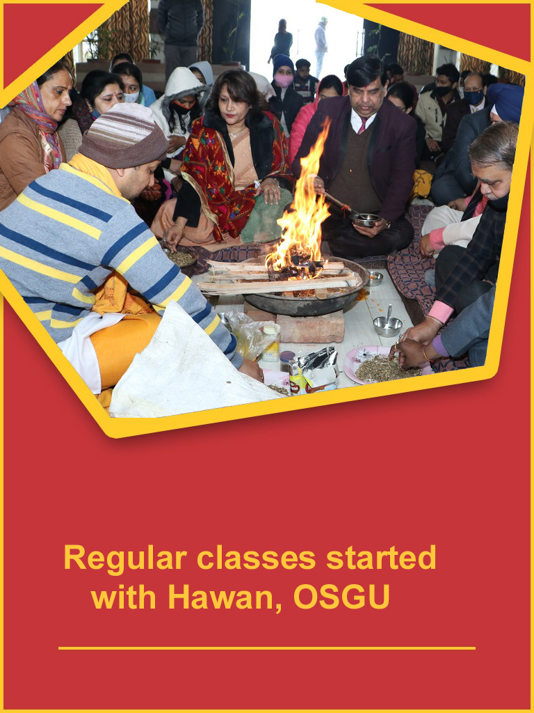 Regular classes started with Hawan, OSGU 2021