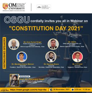 Celebration India Constitution day at OSGU