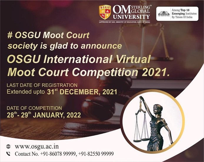 International Moot Court Competition, OSGU, Hisar