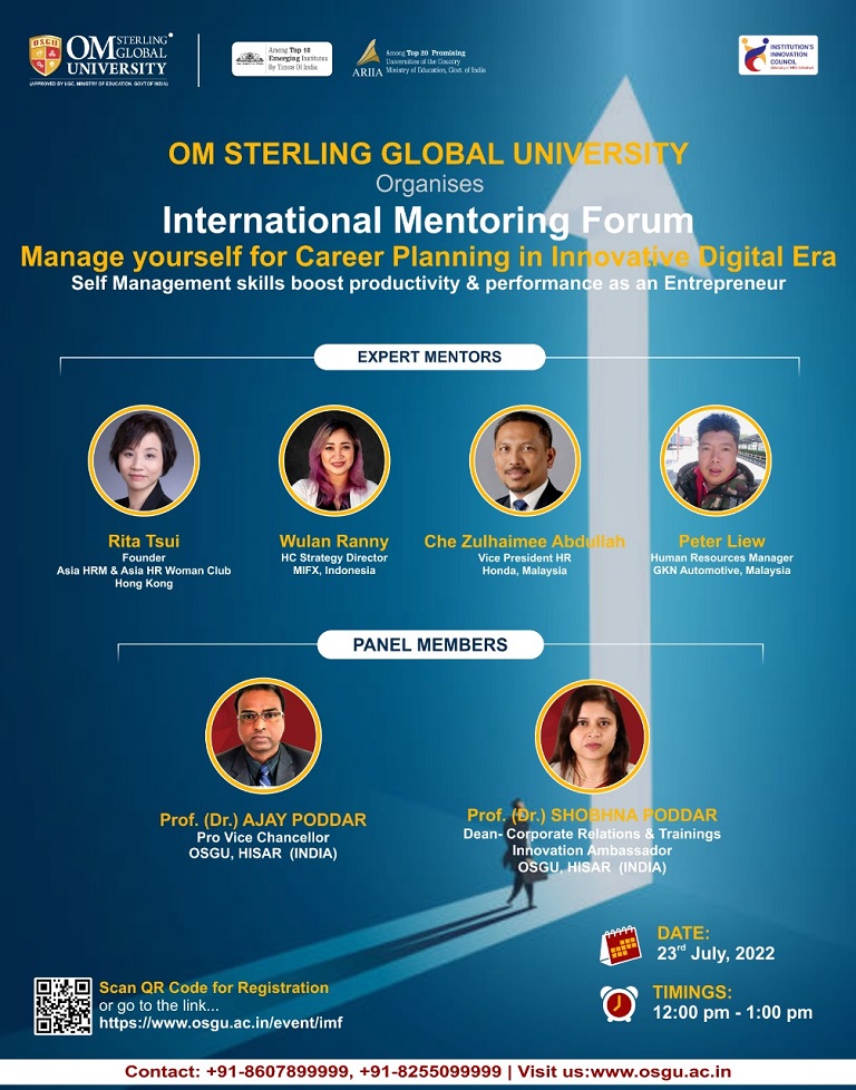International Mentoring Forum ” Manage yourself for career planning in Innovative Digital Era