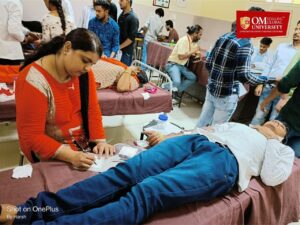 OSGU Hisar organized blood donation camp on 27th June in school of Health Science 5
