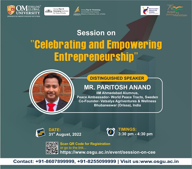 Session on “Celebrating and Empowering Entrepreneurship”