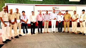 ome glimpses of An Awareness Program on Road Safety organized by Om Sterling Global University in association with District Legal Services Authority Hisar 2