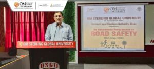 ome glimpses of An Awareness Program on Road Safety organized by Om Sterling Global University in association with District Legal Services Authority Hisar 3