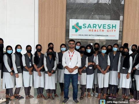 ओ.एस.जी.यू  के विद्यार्थियों का सर्वेश हॉस्पिटल में शैक्षणिक भ्रमण