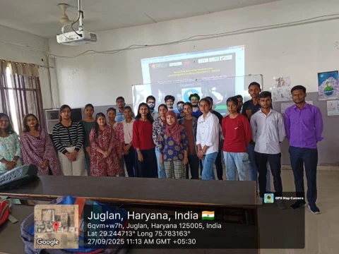 Research & Innovation Club Event on “Research and Innovation - Role in Students Career” at Om Sterling Global University (OSGU) by the School of Applied Sciences