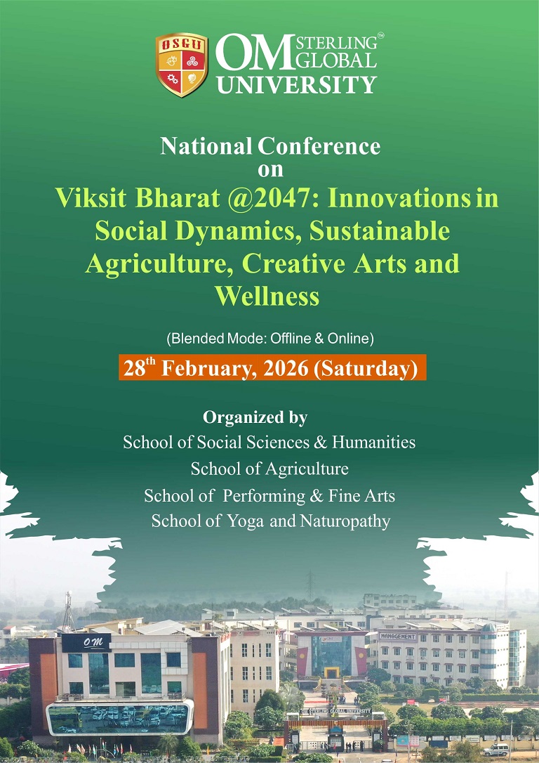 “Viksit Bharat 2047 Innovations in Social Dynamics, Sustainable Agriculture, Creative Arts and Wellness