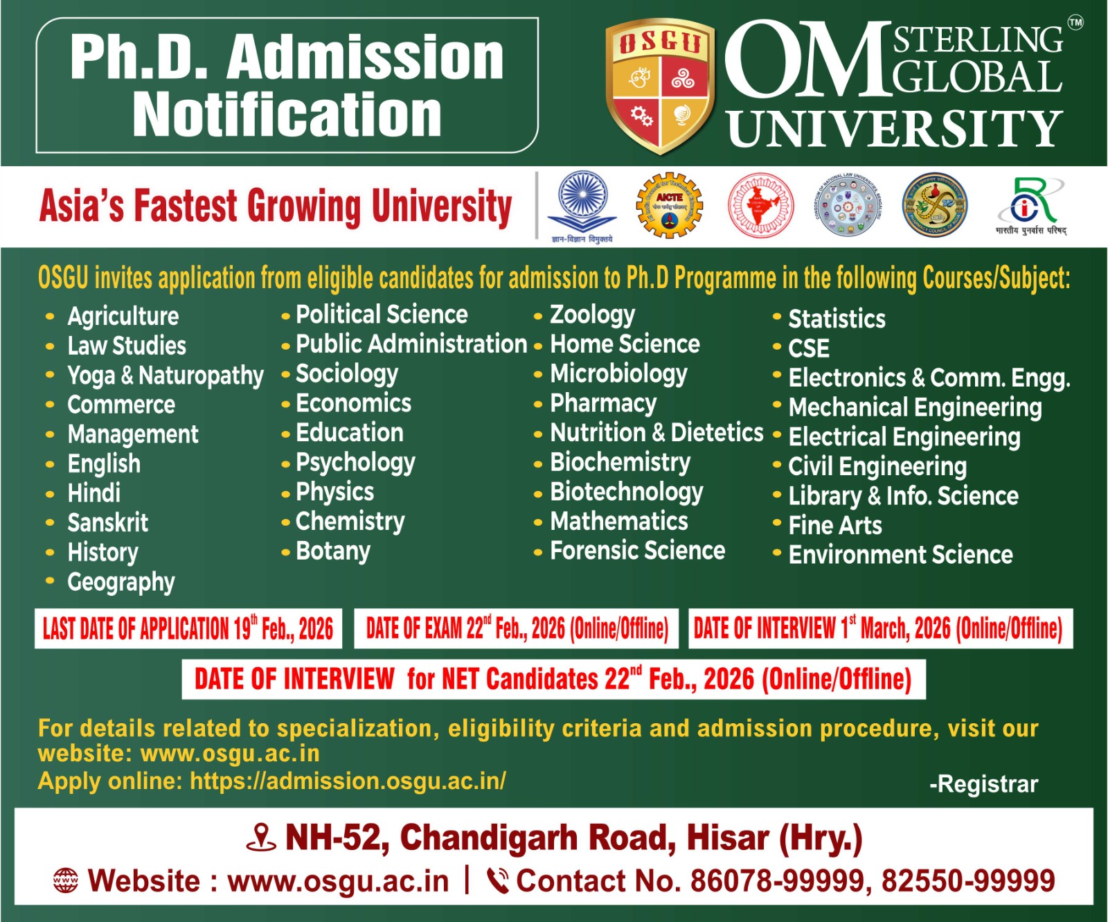 Ph.D. OSGU Research Aptitude Test