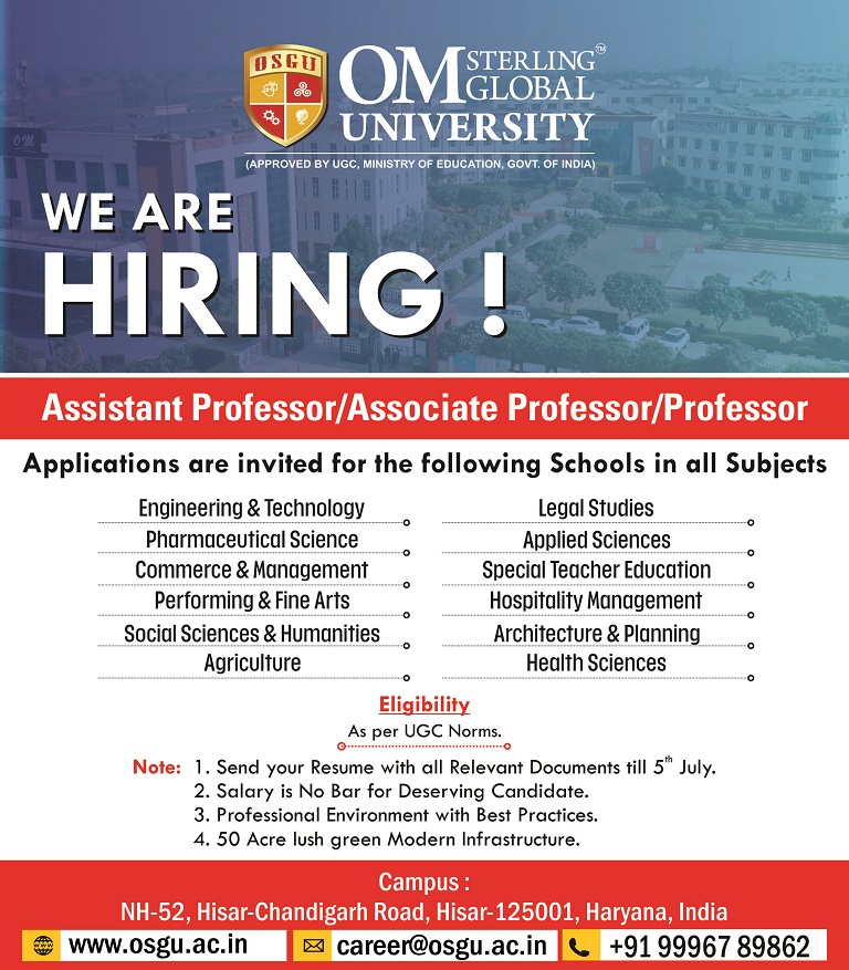 WE ARE HIRING AT OSGU