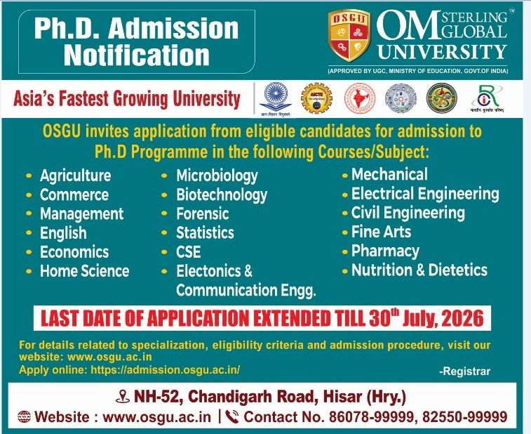 OSGU PhD Apply Date Extended